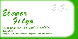 elemer filyo business card